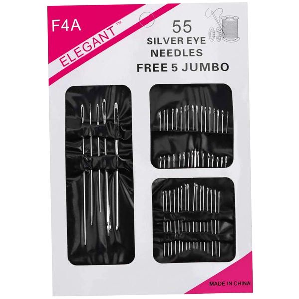 wangjiangda Sewing Needles Set 55 Pcs Beading Needles Stainless Steel Hand Sewing Needles