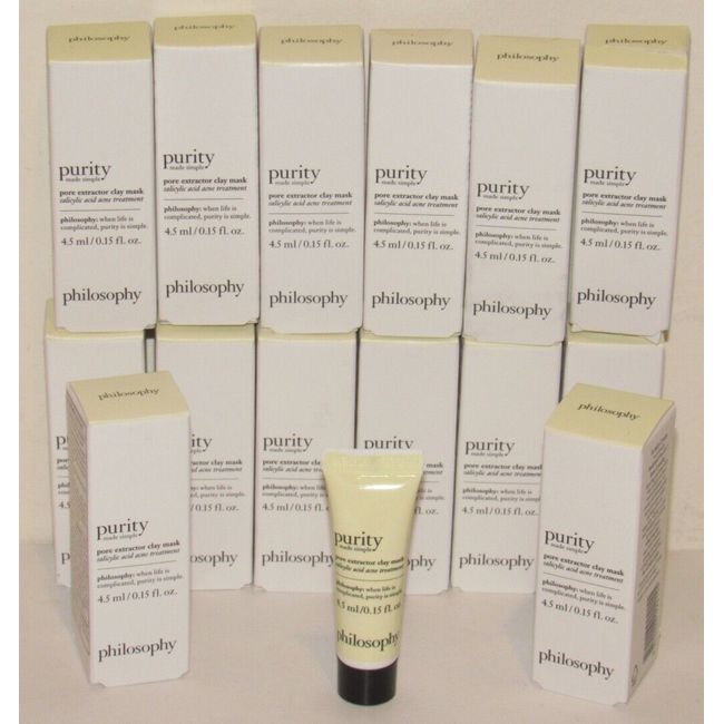 14 Philosophy Purity Pore Extractor Clay Mask 2.1 Oz Total Acne Treatment 0.17