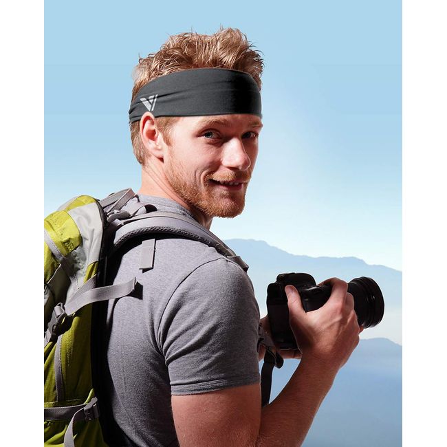 Athletic Mens Headband (4 Pack) - Lightweight Headbands for Men