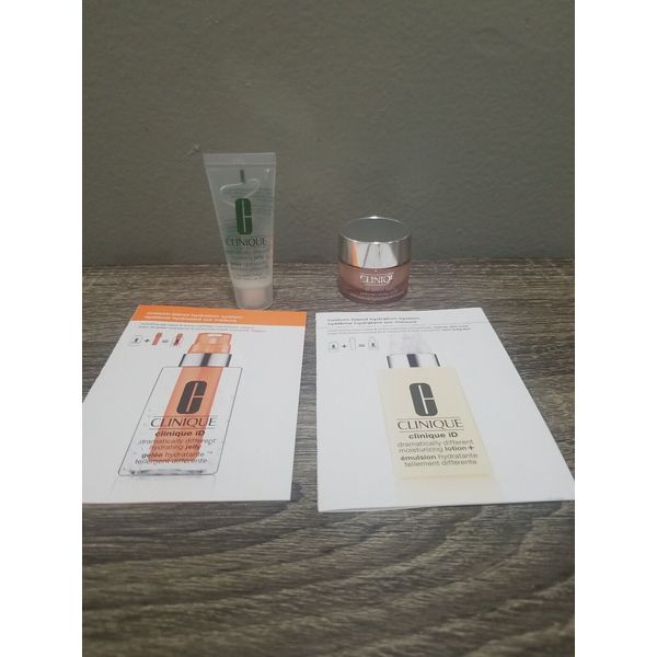 CLINIQUE MINI SET ALL ABOUT EYES 0.5 OZ , HYDRATING GEL 0.05 OZ + 2 CARD SAMPLES