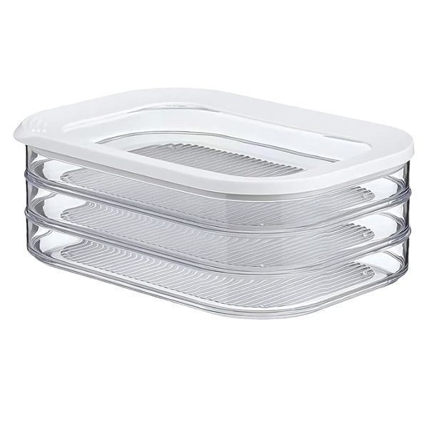 Meat Container For Fridge, Clear PET Bacon Keeper Box Cold Cuts Container