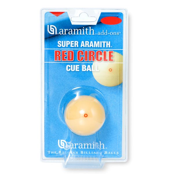 Aramith Super Pool Cue Ball 2 1/4" with Red Circle in a Blister