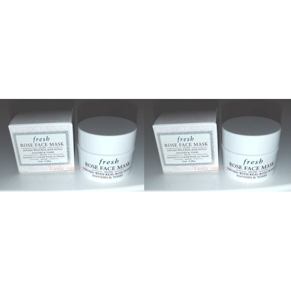 2x FRESH Rose Face Mask 0.5oz / 15ml Travel Size NIB