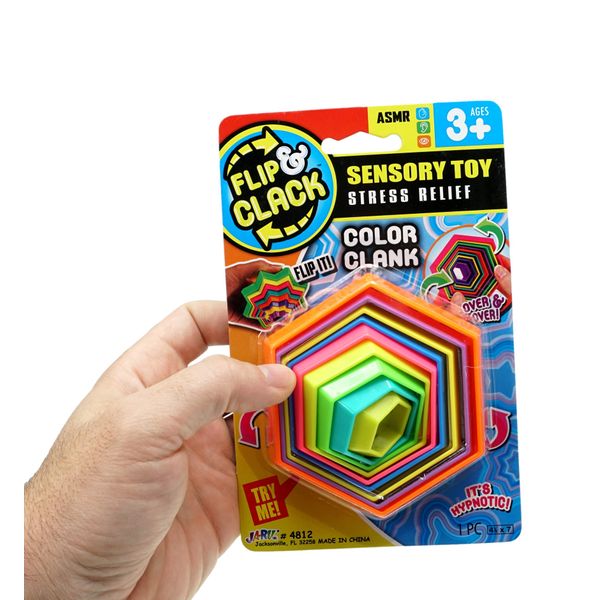 JA-RU Fidget Star Shaped Toys (1 Hexagon Toy) Stress Relief Autism Sensory Products & ADHD Toys. ASMR Pop Sound. Fidgets for Kids & Toddler. Office Desk Toys & Stocking Stuffers. 4812-1