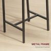 Industrial Counter-Height 3pc Bar Table High Back Stool for Dining Room