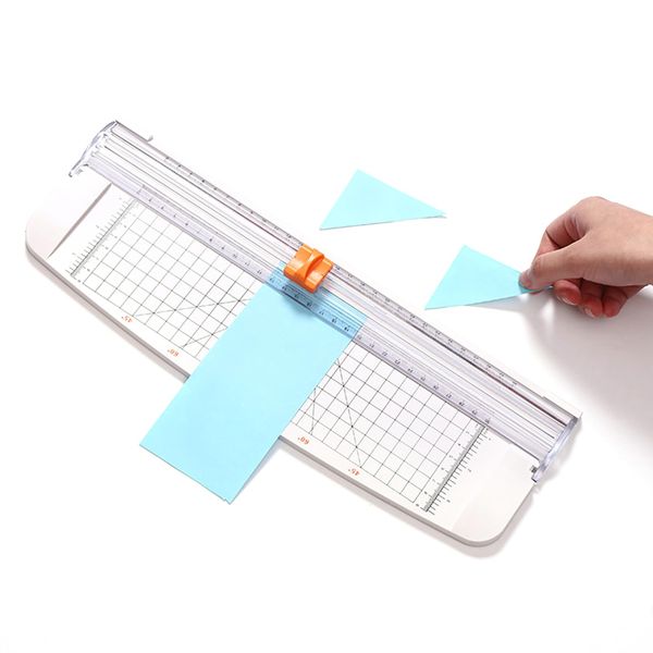 Aninako Paper Cutter, Paper Trimmer, Compatible with A4 Size, Lightweight, Mini Slitting Machine, Slide Cutter, Card Cutter, Ruler, Multi-functional, Copy Paper, Cardboard, Cover, Office Paper, Photo