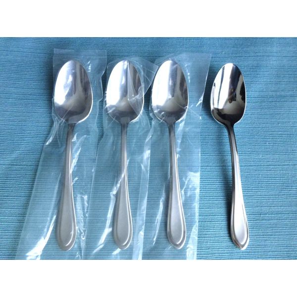 New Oneida JOANN /JOANNE Set of 4 Teaspoons Stainless Flatware (6 1/4")