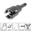 3 Pcs Drill Bit Socket Tool Set, 1/4 Hex Shank, Slot Wing Nut Drill Bit Socket Wrenches, Panel Nuts Screws Eye C Hook Bolt