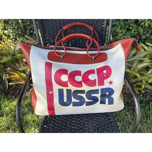 Vintage 1980 USSR CCCP Soviet Union Olympic Games Holdall Sports Bag 51x40x16cm*