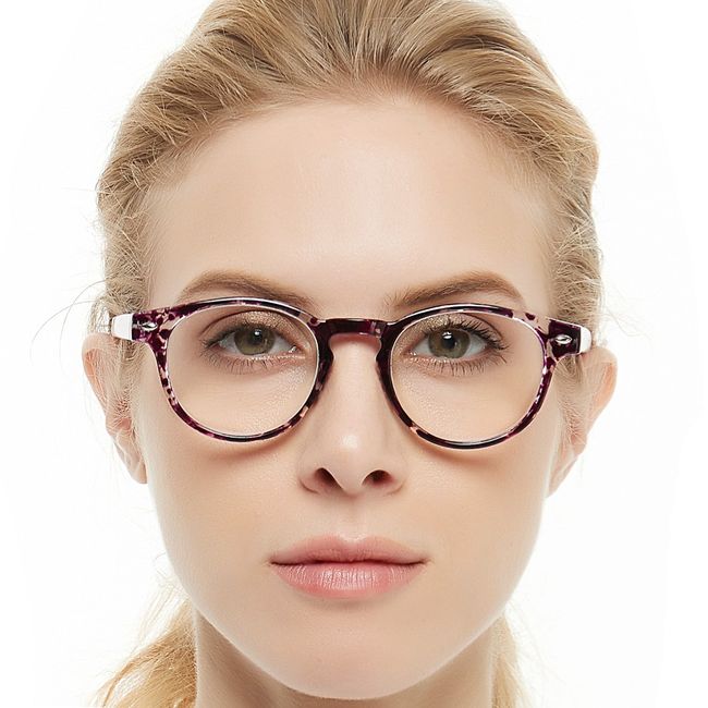 Occi Chiari Lightweight Designer Acetate Frame Stylish Reading Glasses For Women 5006 Purple 2