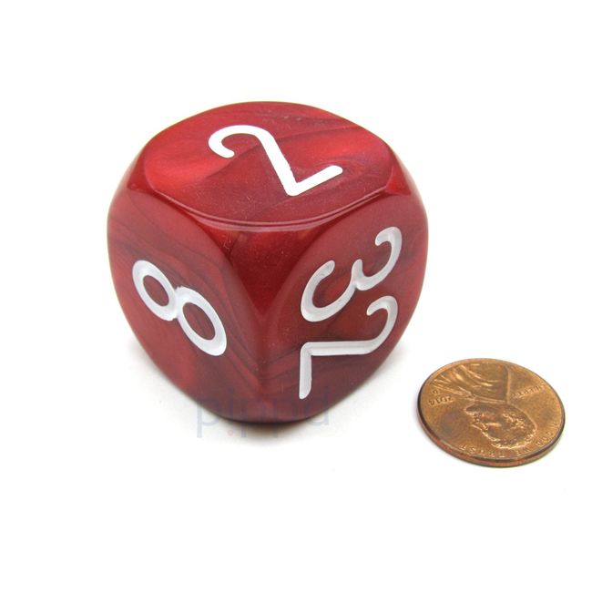 Koplow Games Large Backgammon 30mm Doubling Cube Dice - Red