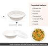 150 PACK 16 OZ Food Containers Meal Prep Microwavable Reusable Plastic Lunch Box