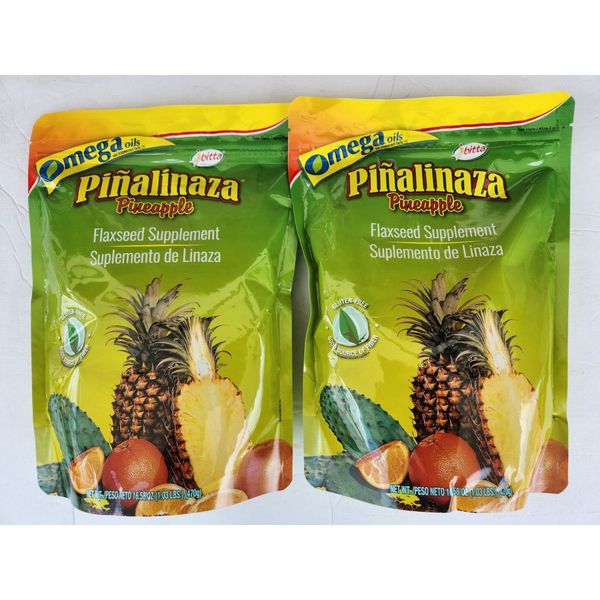 New 2 Ibitta Piñalinaza Flaxseed Supplement with Omega Oils 16.58 oz ea. 03/2025