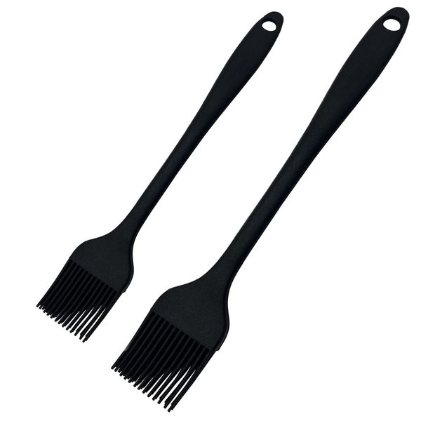 Pastry Brush, Basting Brush Silicone Brush Grill Brush for Cooking Baking (Black-2)