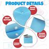 M1SS 30 Pcs A5 Pastel Blue Colour Plastic Wallets Folder Documents Files Holder with Press Stud Button Polypropylene Document Folder Clear Wallet Envelope