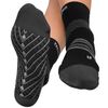 TechWare Pro Compression Socks - Therapy Grade Plantar Fasciitis Sock with Targeted Cushion & Ankle Compression Socks for Men & Women. Arch, Ankle & Foot Support Socks. Blk/Gry Large