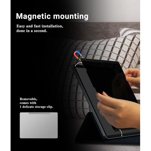 FILMEXT Magnetic iPad Pro 12.9 Privacy Screen Protector M1 M2 2022 2021 2018, Removable & Reusable Anti Spy Anti Glare Filter, Screen Protector for iPad Pro 12.9" 6th 5th 4th 3rd, [Landscape Privacy]