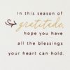 Hallmark Elegant Thanksgiving Cards (4 Cards with Envelopes, Single Design) Turkey