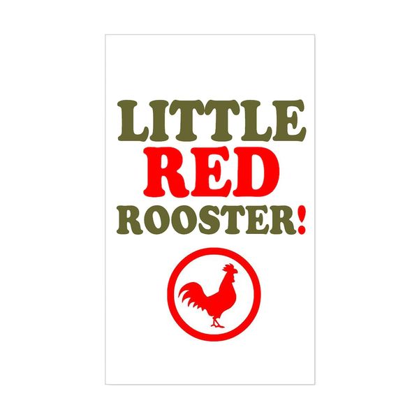 CafePress Little RED Rooster Sticker Rectangle Bumper Sticker Car Decal