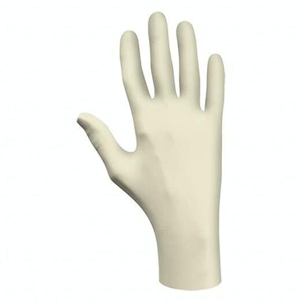 SHOWA 5005PF Latex Glove, Rolled Cuff, Powder Free, 5 mils Thick,