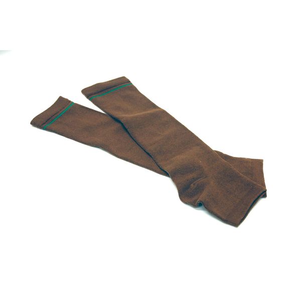 Skil-Care Geri-Sleeves Leg Protector, Dark Tone, Universal Size, 16" Length, Green Stripe, Breathable Cotton-Lycra Blend, Reusable and Launderable, 503368