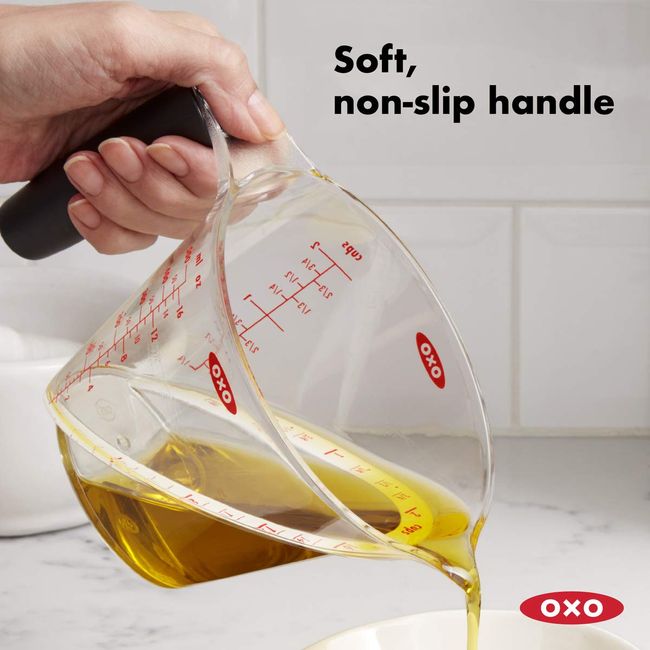 OXO Good Grips 4 Cup and 2 Cup Angled Measuring Cup Set Non Slip Handles