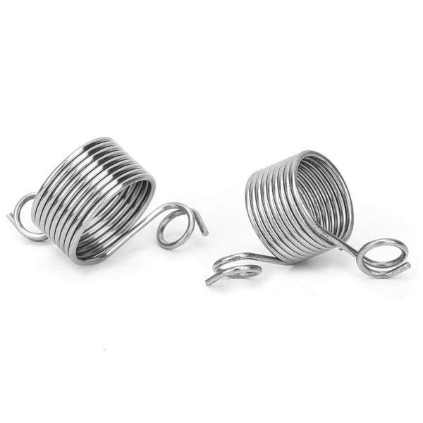 HEEPDD Yarn Guide Knitting Thimble, 2Pcs 17mm 19mm Stainless Steel Finger Ring Handy Knitting Sweater Finger Coil Tool Assistant