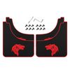 UpAuto Car Mud Flaps Screw and Clips Universal Rubber Mudguard Soft No Collision Splash Guards (4pcs, Wolf Head)