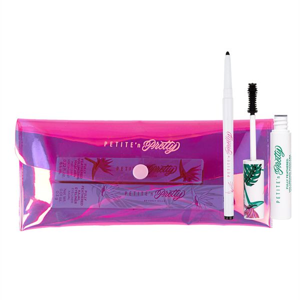 Petite 'n Pretty Eye Makeup Set for Kids - Makeup for Tweens & Teens - Fully Feathered Volumizing Mascara, Eyeliner, Made in the USA, w/Gift Bag, Easter Basket Stuffers