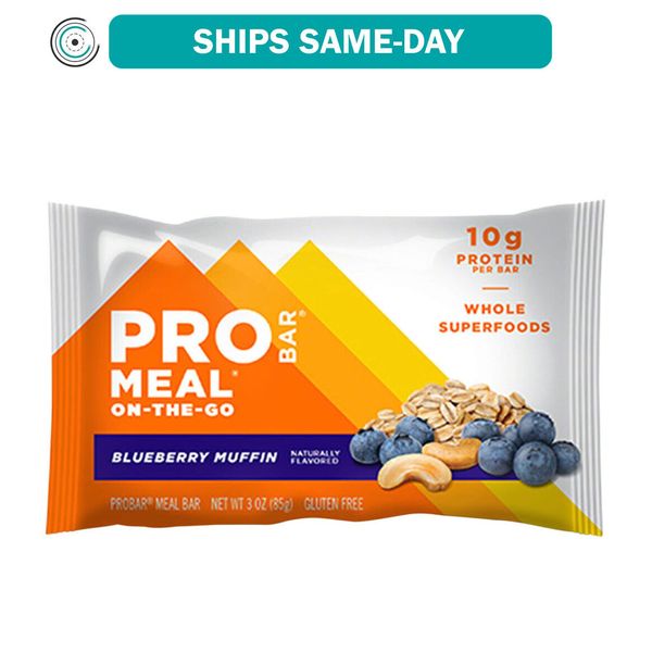 ProBar Meal Bar Blueberry Muffin Box of 12 Meal Replacement Raw Ingredients