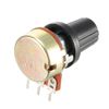 sourcing map 5Pcs 1K Ohm Variable Resistors Single Turn Rotary Carbon Film Taper Potentiometer with Knobs