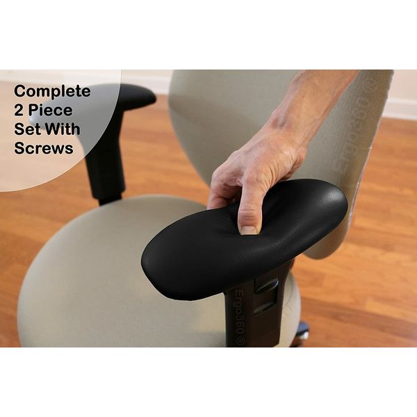 Comfort Memory Foam Office Chair Armrests Replacement Arm Pads Very Soft 2pc Set