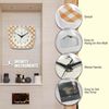 Infinity Instruments LTD. Plaid Trapezium Wall Clock, Orange, 9.25" x 10.875"