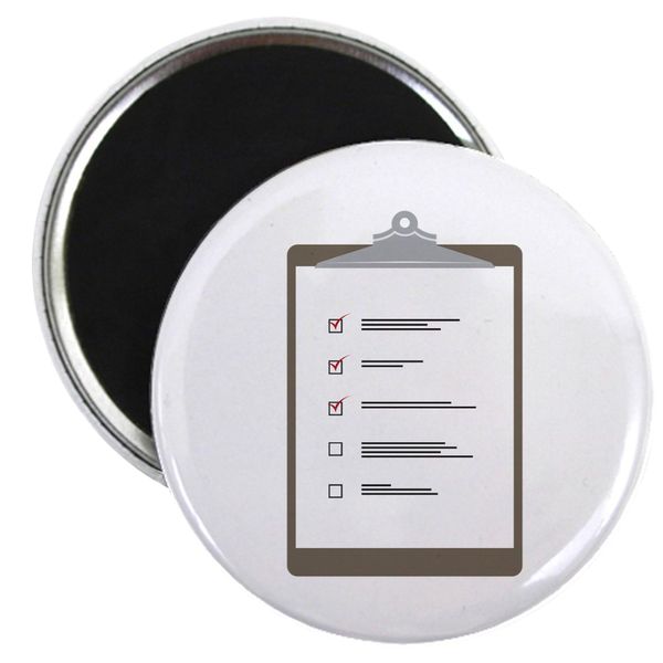 CafePress Checklist Pad Magnets 2.25" Round Magnet (10 pack)