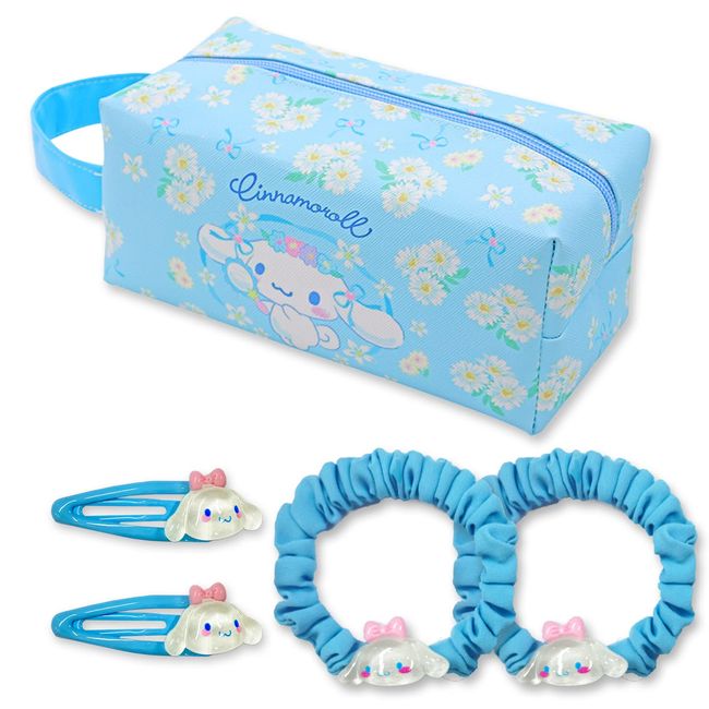 nmtaihp Cartoon Cosmetics Makeup Bag with 2 Hairpins and 2 Hair Ties Travel Bag Kawaii Hair Clips Hair Bands for Girls Women Hair Accessoaries