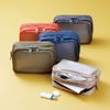 Elecom BMA-GP16SBE Gadget Pouch with Transparent Window, 2 Chambers, Gadget Case, Storage Pouch, S Size, Beige
