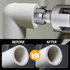 Pakalife Integrated Internal & External Pipe Threading Tool,1/2" (Dn15) 3/4" (Dn20) Pipe Sizes Rethreading Toolpvc Pipe Threader Kit for Electric Drill,Durable & Sturdy(1/2"+ 3/4")