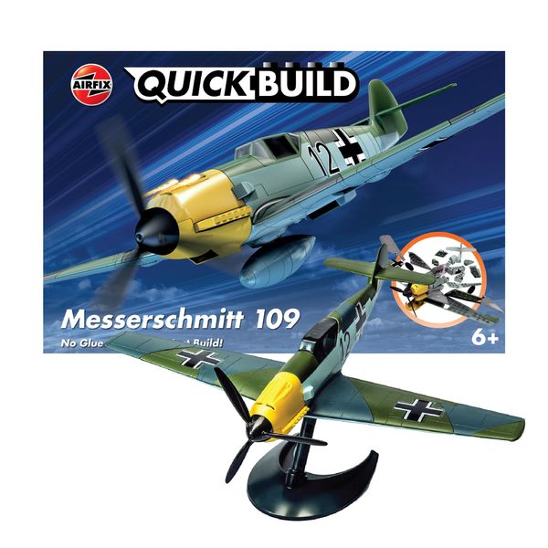 Airfix Quickbuild Messerschmitt 109 Airplane Brick Building Plastic Model Kit J6001