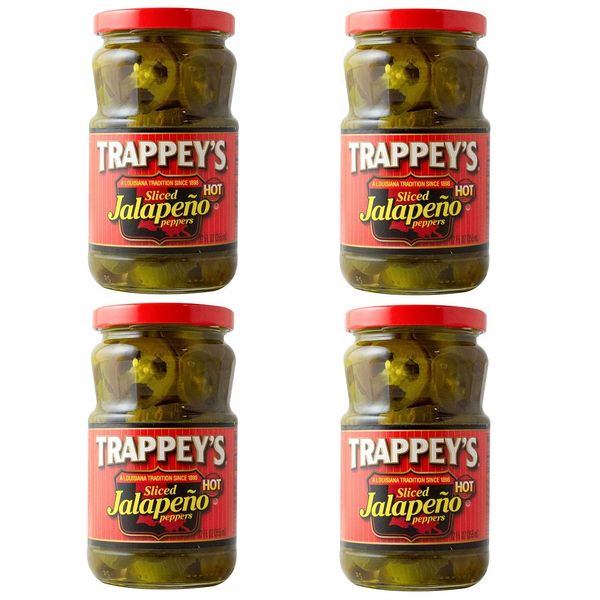 Trappey's Sliced Jalapeno Peppers | 12 Fl Oz | Pack of 4