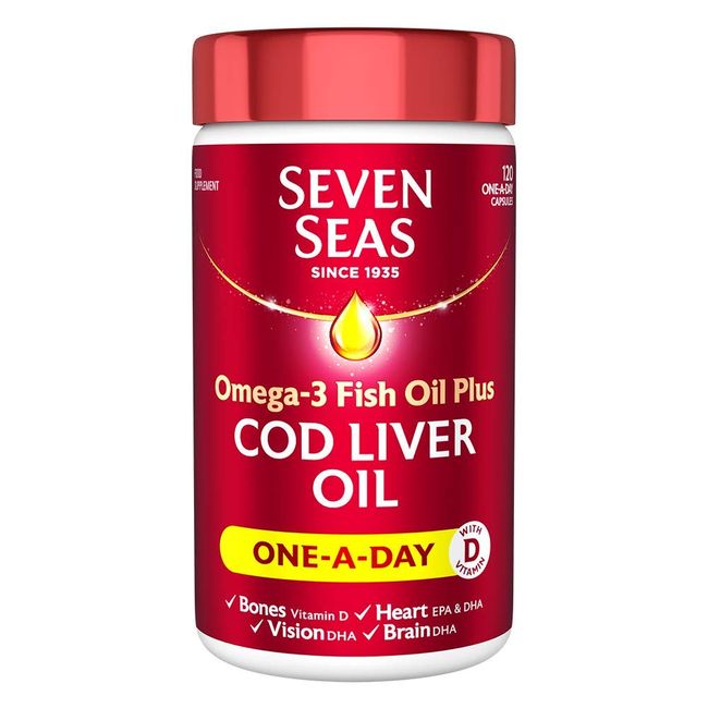 Seven Seas Pure Cod Liver Oil 120 Capsules