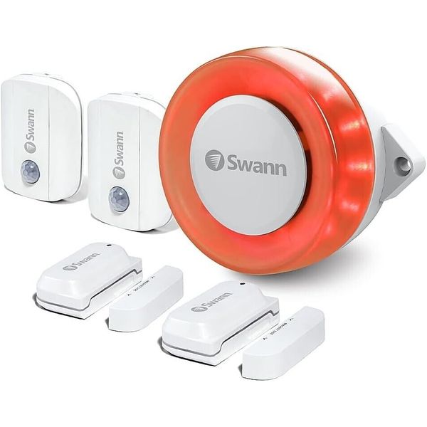 SWANN SWIFI-ALARMKITA Security Alert Kit Siren PIR Motion Window Door Sensor