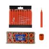 Mega Candles - Ceramic 1/2" Chime / Spell Candle Holder with Candles - OrangeSet