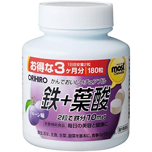 Orihiro Chewable Mineral Iron 180 Tablets