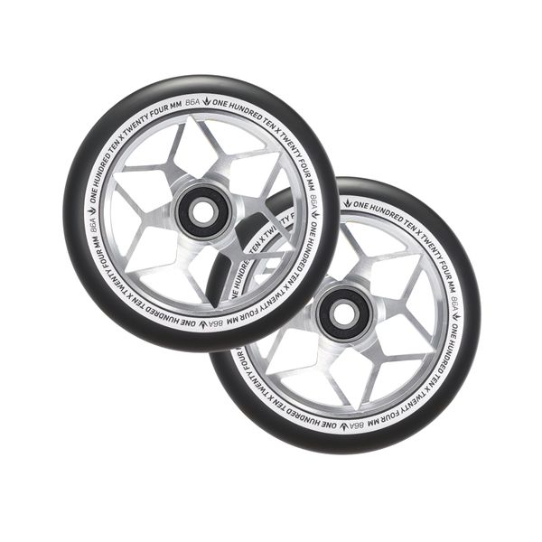 BLUNT Scooters - 110mm Diamond Wheel - Silver | Pair