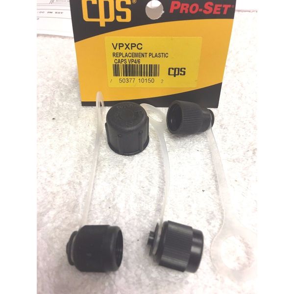 CPS Vacuum Pump Replacement Cap Kit, (2) 1/4", (1) 1/2" ACME & (1) 3/8" w/O-ring