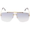 Carrera 1016/S Rectangular Sunglasses, Gold/Grey Shaded, 64
