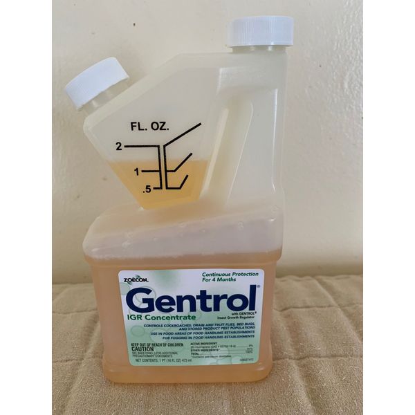 Zoecon GENTROL IGR Insect Growth Regulator Bedbug Cock Roach Fruit Flies 16oz