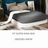 AYSW Extra Deep Fitted Sheet 16" (40 cm) Super King Size Bedding Brushed Microfiber Breathable Grey