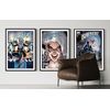 Set of 3 Black Cat Comic Cover Prints (A4 White Frame)