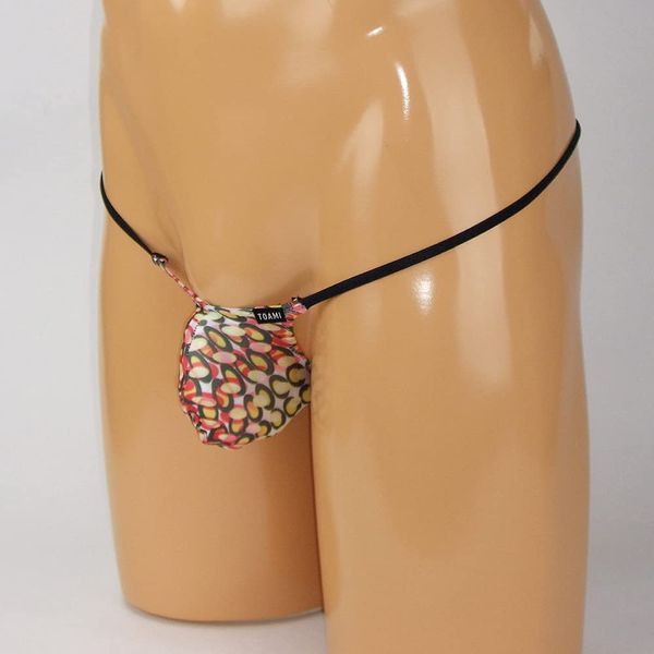 Men's 2-way Stretch Bubble Pattern Tiny Thong Red
